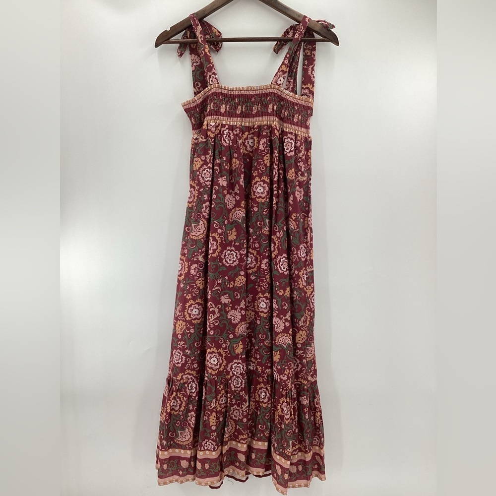 Storia Burgundy Floral Dress - Picture 3 of 11